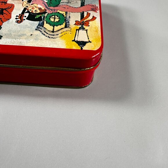 Charles Dickens Christmas Carolers Candy Tin Vintage Candle Tin Home 1960 - Picture 3 of 13